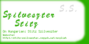 szilveszter stitz business card